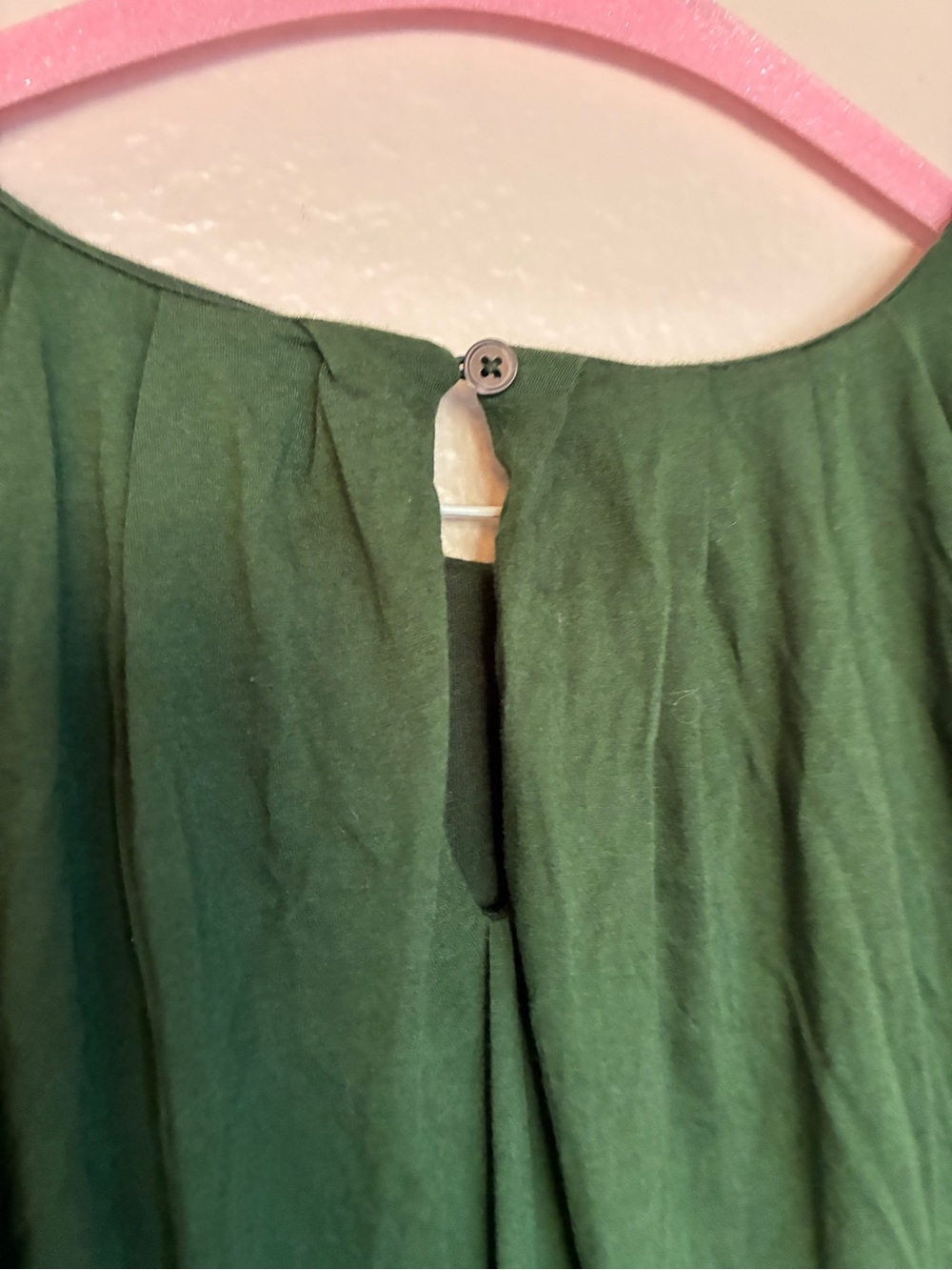 Madewell 100% Cotton Sleeveless Green Pleated Bubble Hem Top Forest Green Chic S - Picture 4 of 7